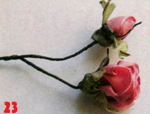  Троянда брошка зі стрічок своїми руками.