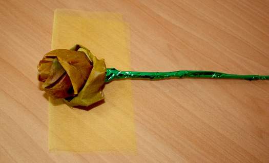  Цукерковий букет з трояндами з листя