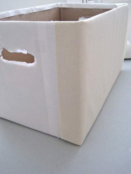  Як зробити ящик для зберігання білизни з картону і тканини МК.