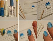  Омбре – манікюр з переходом кольору на одному нігті