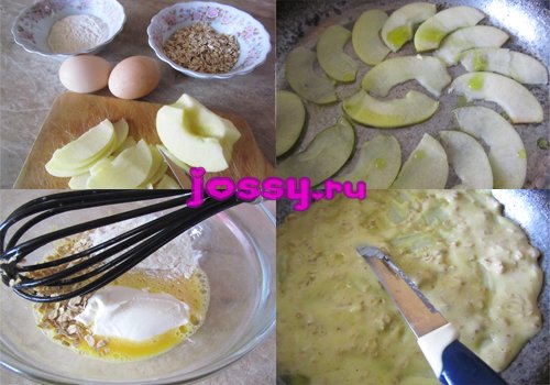  Рецепт омлету з яблуками і вівсяними пластівцями