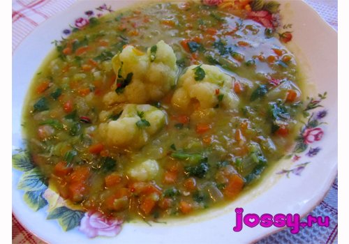  Суп гороховий   рецепт з кольоровою капустою