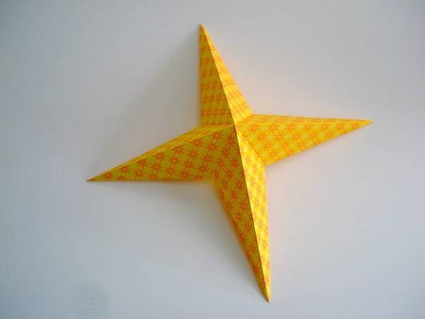  Новорічні прикраси, восьмикутна зірка з паперу.