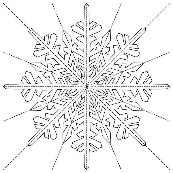 1b54075d5fd2d573ed1ae5985f04ad0e Сніжинки з паперу: роздрукувати шаблони для вирізання, як скласти папір, ідеї багатогранних прикрас