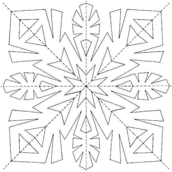 283691a1ca332ffc33db1c80286d849b Сніжинки з паперу: роздрукувати шаблони для вирізання, як скласти папір, ідеї багатогранних прикрас
