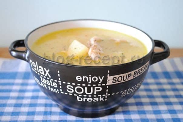 926faaa7012c72cc9b06ca1656bef34a Сирний суп з куркою і плавленим сирком, з грибами або вермішеллю