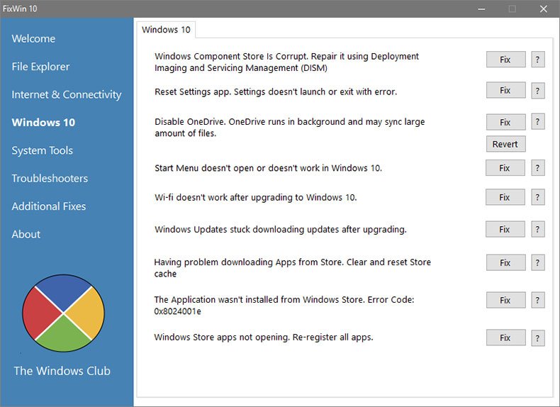 ispravlenie oshibok windows 10, s pomoshhyu programmy fixwin31 Виправлення помилок Windows 10, з допомогою програми FixWin