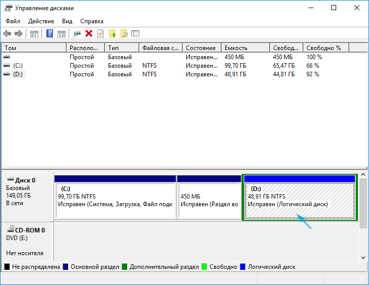 kak razdelit zhestkijj disk na windows 10: razbivka na razdely175 Як розділити жорсткий диск на Windows 10: розбиття на розділи
