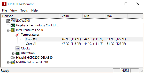 kak uznat temperaturu processora v windows 10   besplatnyjj soft18 Як дізнатися температуру процесора в Windows 10   безкоштовний софт