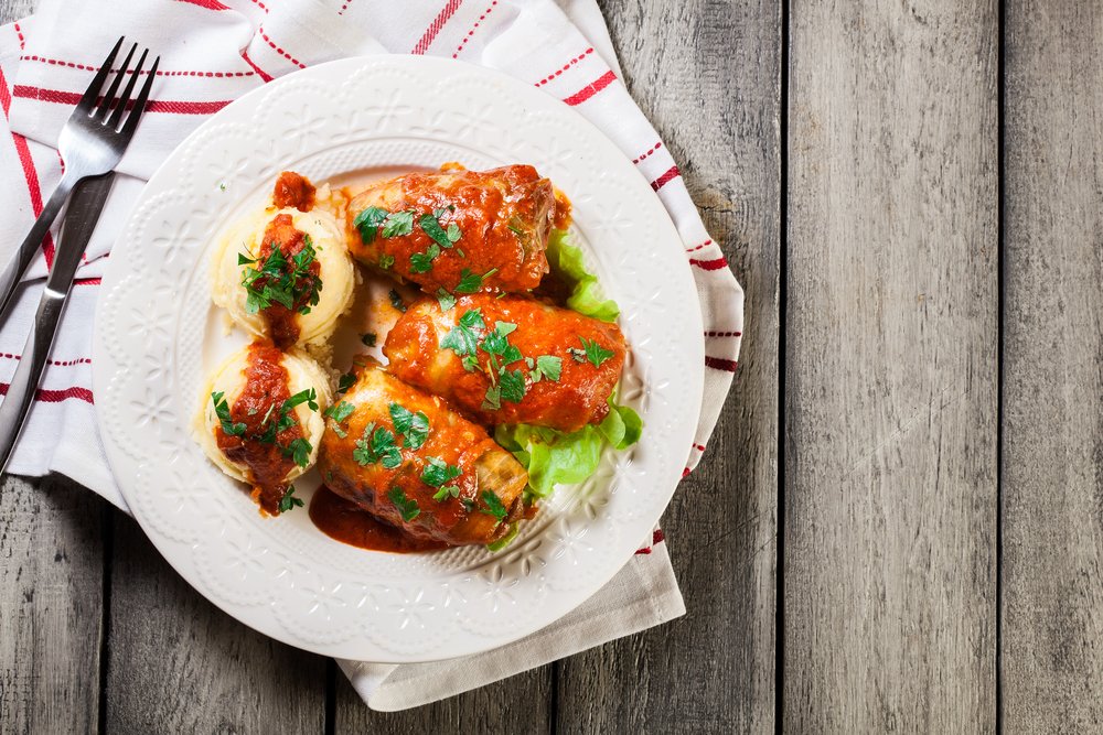Картошка, фаршированная мясом и перепелиными яйцами — рецепт приготовления