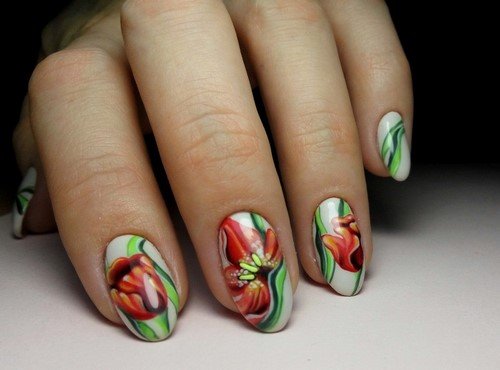 modnyjj dizajjn naroshhennykh nogtejj: foto idei1619 Модний дизайн нарощених нігтів: фото ідеї