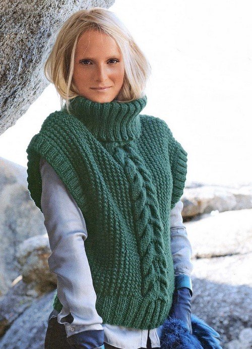  Самі красиві вязані жилети: фото ідеї