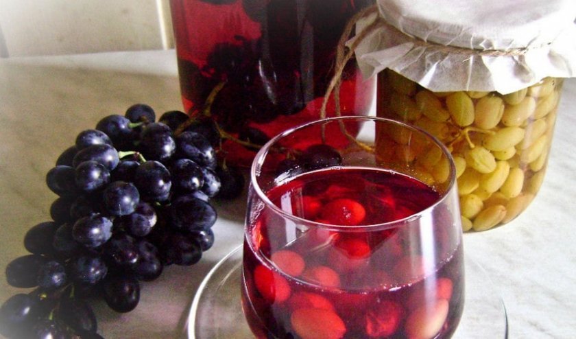 kompot iz vinograda na zimu bez sterilizacii   prostojj recept114 Компот з винограду на зиму без стерилізації — простий рецепт