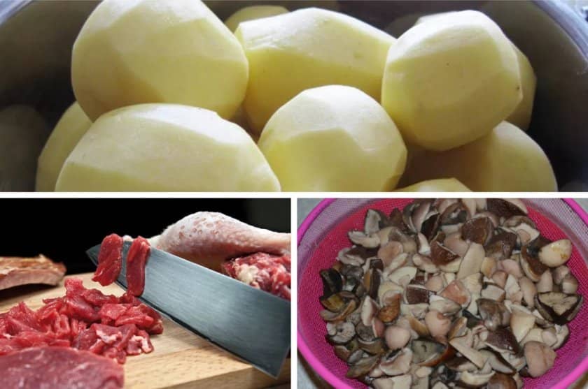 07931cd69fbd6a38ff1f9433392f2a61 Мясо з грибами і картоплею: як приготувати рецепт з печерицями