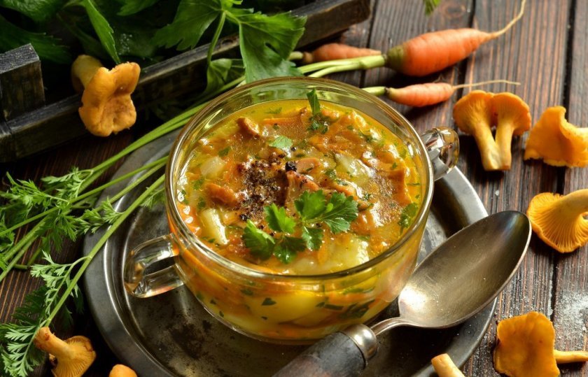 3b7acbf13faec08615149a1cb06f56ec Суп зі свіжими лисичками: рецепт, як правильно варити грибний суп, простий і швидкий покроковий рецепт з фото