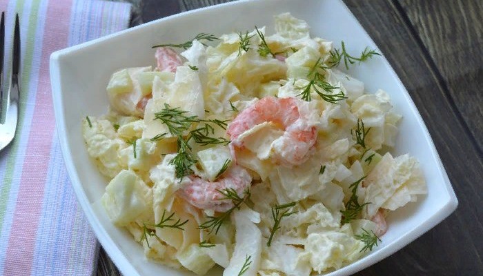  Самий смачний салат з кальмарами і пекінською капустою — прості рецепти приготування