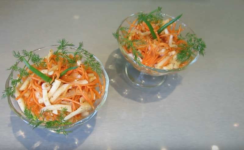 01259cf4394baeb2804ed9e6968c487a Салат з кальмарами — самі смачні та прості рецепти салату з кальмарів