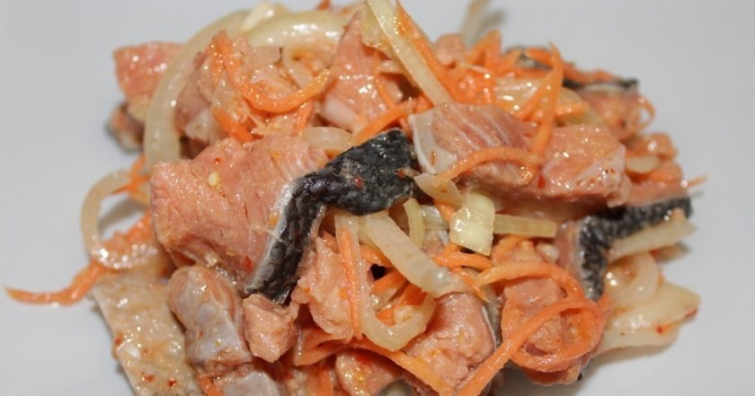 0cc18f35c9d4cf836d7aaa2c1d81d3fb Хе з кети: рецепти приготування риби по корейськи в домашніх умовах, з морквою і томатною пастою, фото
