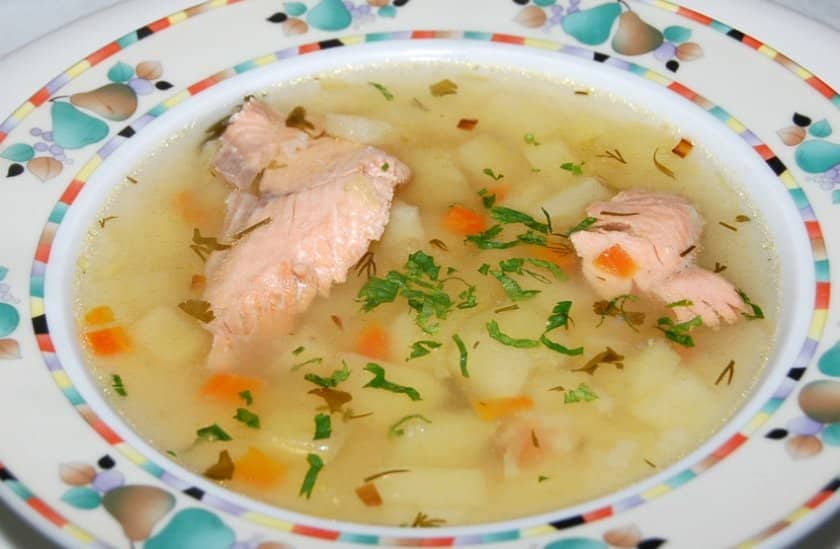 2cd7b8fd904390c4a187c9c36f7d6528 Рибний суп з горбуші: як зварити з картоплею і перловкою, покрокові рецепти з фото, скільки потрібно варити, як приготувати з свіжої і свіжомороженої
