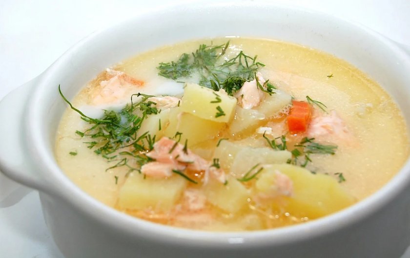 8a7bc9984f4789eb83a16f53acd2c745 Сирний суп з горбушею: юшка з консервованої і свіжої риби з плавленим сиром, рецепти з фото, як приготувати з пшоном
