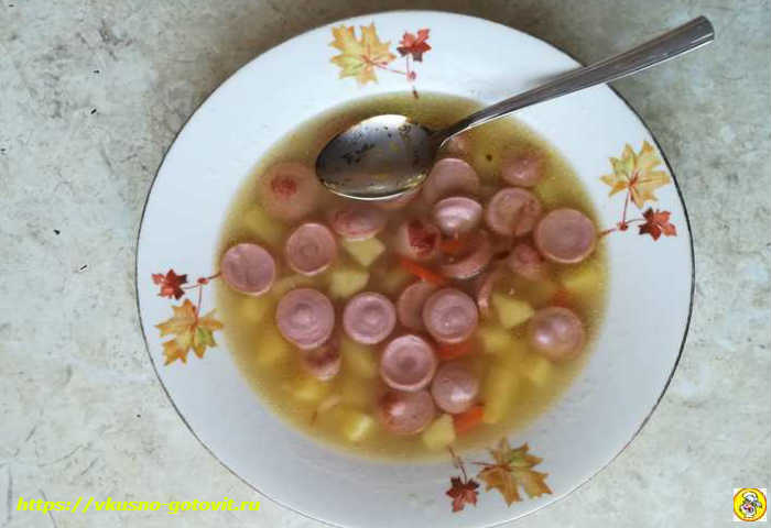 bbc5425dddfb2ee8e8c7029488e9d83c Простий і смачний суп з ковбасою, рецепт з покроковими фотографіями